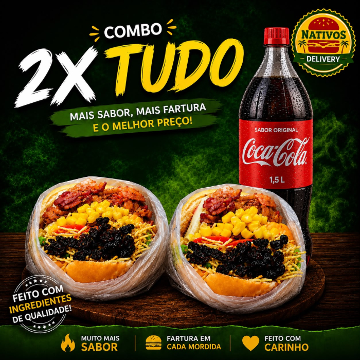 2 X-TUDO + 1,5L