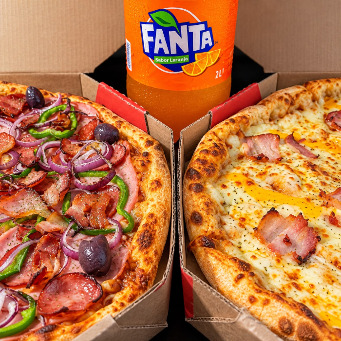 AS FAVORITAS (2 PIZZAS GG+FANTA 2L)