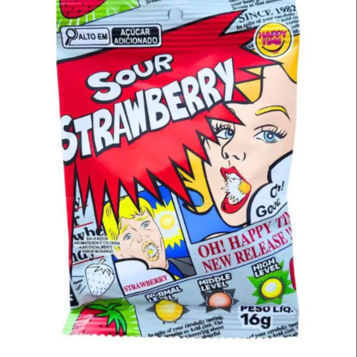 BALA SOUR MORANGO SUPER ÁCIDA