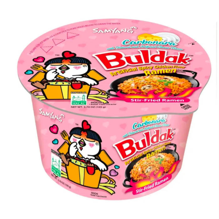 MACARRÃO BULDAK  INSTANTÂNEO (SABOR FRANGO PICANTE CARBONARA) 105 G