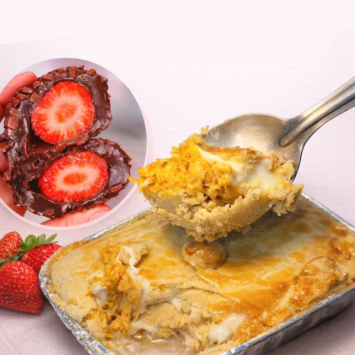 COMBO EMPADÃO + BRIGADEIRÃO COM MORANGO