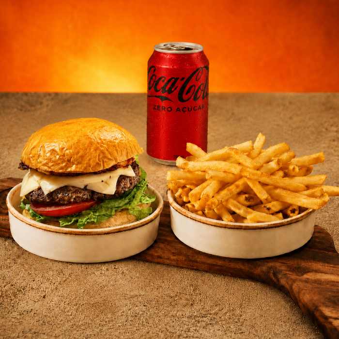 COMBO EXCLUSIVO HANDMADE: 1 CHEESE EGG + BATATA-FRITA + REFRI LATA