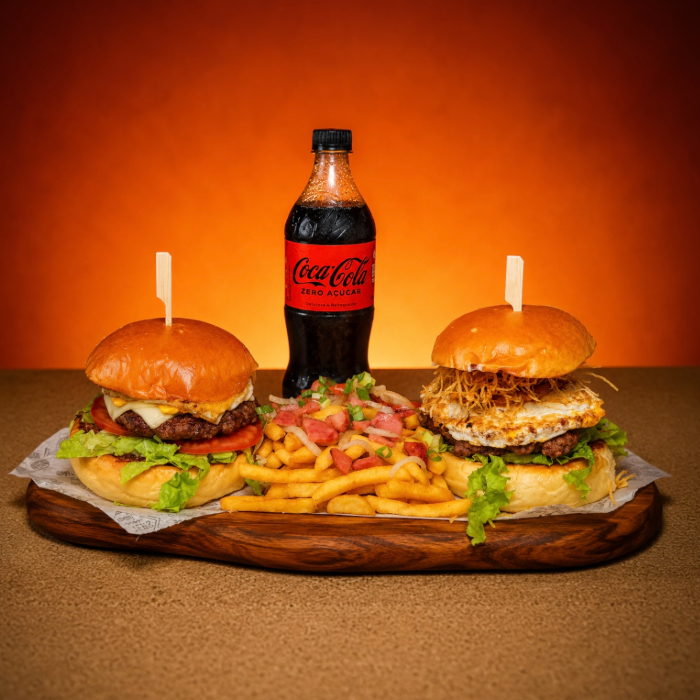 COMBO - 1 HANDTUDO + 1 CHEESE EGG + BATATA-FRITA TURBINADA + REFRI 600