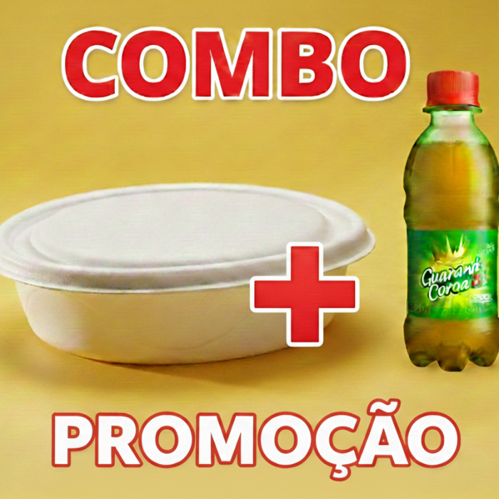 PROMOÇÃO - COMBO MARMITEX G + REFRIGERANTE 600ML SABORES