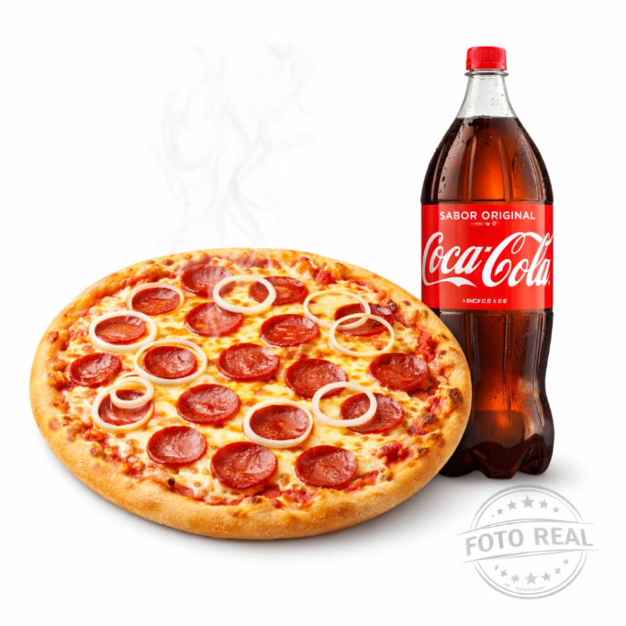 COMBO PIZZA FAMÍLIA — 10 FATIAS + REFRIGERANTE 1,5 L