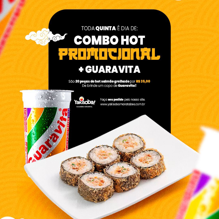 COMBO PROMOCIONAL  -  20 PEÇAS DE HOT DE SALMÃO GRELHADO