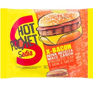 HOT POCKET X-BACON 145G QUENTINHO!