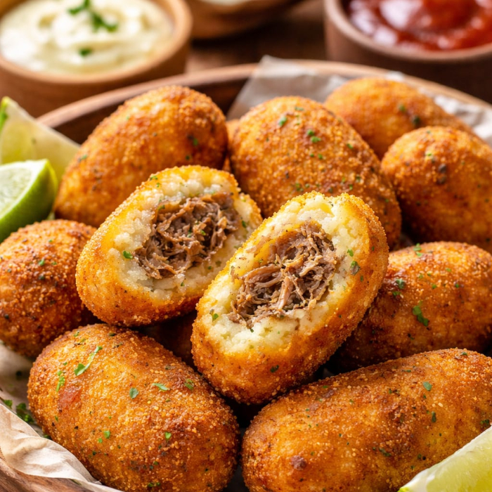 BOLINHO DE AIPIM COM COSTELA