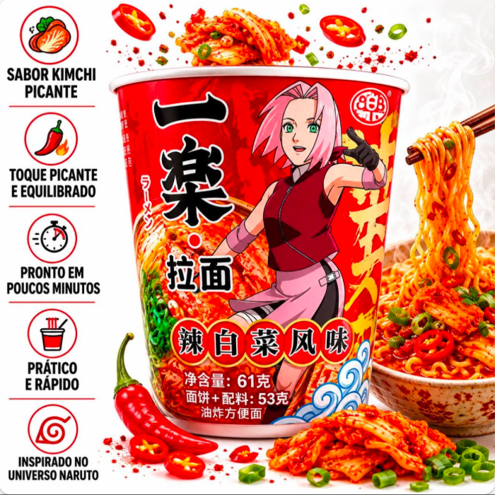 MACARRAO NARUTO REPOLHO PICANTE 61G