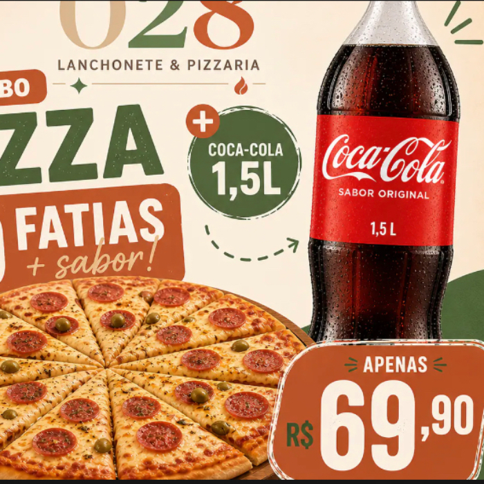 PIZZA G + BORDA + COCA COLA 1,5