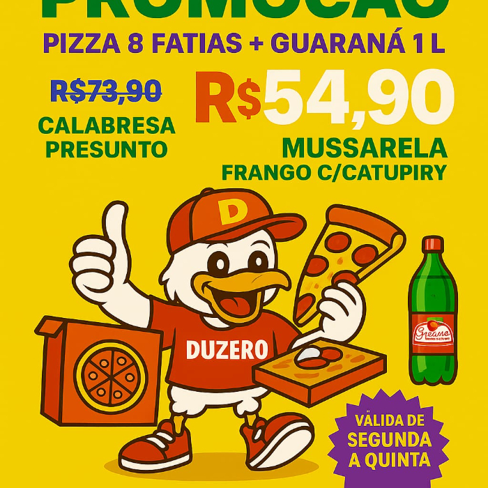 PROMOÇÃO MES DE MAIO DIA A DIA - PIZZA  8 FATIAS + GUARANA 1 L