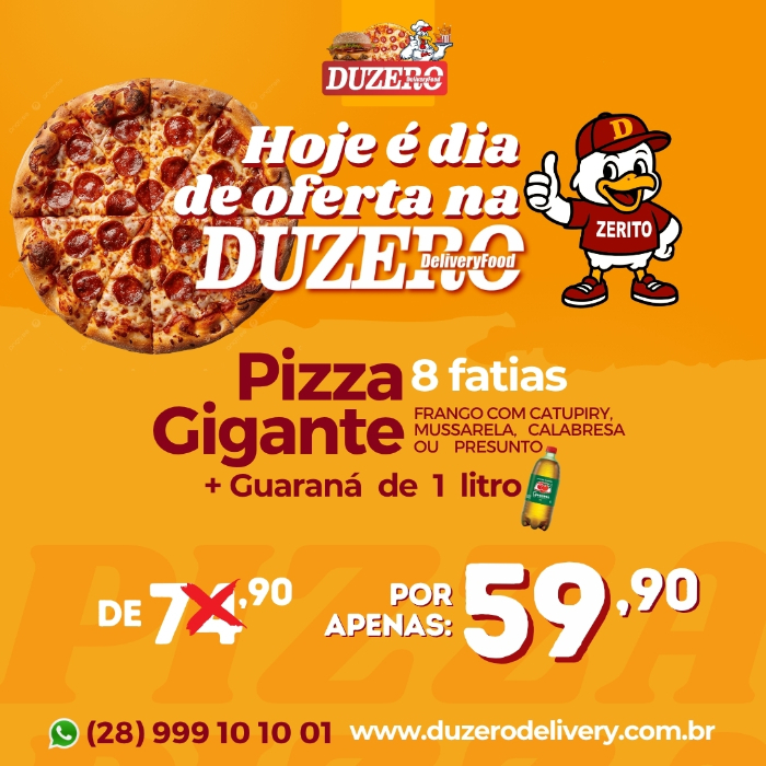 PROMOÇÃO MES DE JULHO - PIZZA  8 FATIAS + GUARANA 1 L