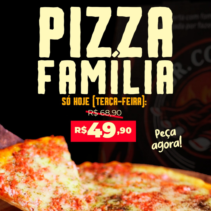PROMOÇÃO PIZZA FAMÍLIA