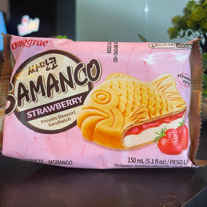 SORVETE SAMANCO WAFFLE MORANGO 150G