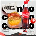 4 X TUDO 2 CARNES + COCA 1,5L