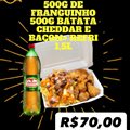 500G DE FRANGUINHO + 500G BATATA CHEDDAR E BACON + REFRI 1,5L