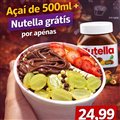Açai 500ml + Nutella grátis