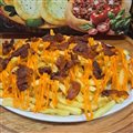 BATATA MEDIA C/ CHEDDAR E BACON