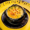 CALDINHO DE MANDIOCA COM CAMARÃO E CATUPIRY SEM LACTOSE