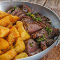 CARNE DE SOL COM AIPIM FRITO OU BATATA ESPECIAL DA CASA - MEIA PORÇÃO