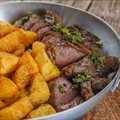CARNE DE SOL COM AIPIM FRITO OU BATATA ESPECIAL DA CASA (SERVE ATÉ 2 PESSOAS)