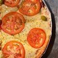CARNE SECA COM MUSSARELA E TOMATE