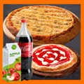 DOBRO DESEJO -  1 PIZZA FAMÍLIA 35CM + 1 PIZZA 25CM + COCA-COLA OU GUARANÁ 1,5L OU SUCO 1L GRÁTIS