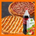 COMBO 3 -  2  PIZZAS  FAMÍLIA 35CM + COCA-COLA OU GUARANÁ 1,5L OU SUCO 1L GRÁTIS