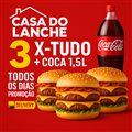 COMBO 3 X TUDO + COCA 1,5L