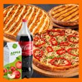 COMBO 4 -  2  PIZZAS  FAMÍLIA 35CM + 1 PIZZA 25CM +  COCA-COLA OU GUARANÁ 1,5L OU SUCO 1L GRÁTIS