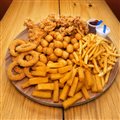 COMBO BIG CHEST SUPER – FRANGO FRITO + BATATA + POLENTA + MANDIOKITA + ANEL DE CEBOLA