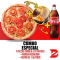COMBO ESPECIAL PIZZA  FAMÍLIA ( 10 FATIAS) + BORDA + REFRI.  1,5 L