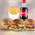 COMBO FAMÍLIA: 3 LANCHES + 3 FRITAS 90G + 1  refrigerante litro (coca ou guaraná de acordo com a disponibilidade) 