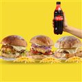 COMBO FAMÍLIA: 3 LANCHES+3 FRITAS 90G + 1 REFRIGERANTE LITRO