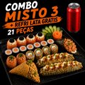 COMBO MISTO 3 + REFRI GRATIS