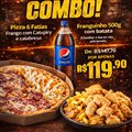 COMBO PIZZA 6 FATIAS + FRANGUITO 500G + 250G BATATA + REFRI 1,5L