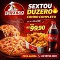 COMBO SEXTOU DUZERO - PIZZA 8 FATIAS + MIX DE 500GR DE FRANQUINHO + COCA 1,5 L