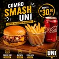 COMBO SMASH UNI + BATATA+ COCA LATA