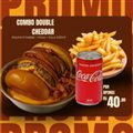 DOUBLE CHEDDAR + COCA COLA (220ML) | ACOMPANHA 100G DE BATATA FRITA