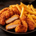 FILÉ DE PEITO CROCANTE COM FRITAS (500 G)