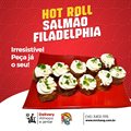 HOT ROLL SALMÃO FILADELPHIA - TOPO CREAM CHEESE