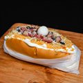 HOTDOG DO TONNY FRANGO DESFIADO, BACON E CATUPIRY
