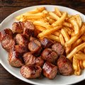 LINGUIÇA COM FRITAS