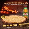 PIZZA 4 FATIAS + BORDA + GUARANA 1L