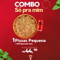 PIZZA PEQUENA + REFRIGERANTE LATA