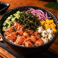 POKE SALMÃO FLAMBADO