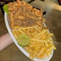 TILÁPIA, CAMARÃO E FRITAS